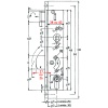 Serrure de profil étroit réf 8002 DS Axe a 27,5 mm