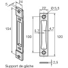 Kit de gâches réglables pour pênes basculants pour hautbas type D N 2840240RD