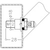 Kit de fixation pour bâton de maréchal STG réf NT MS 13 GS