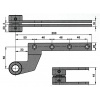 Pivot du haut 7411 K56 complet en acier zingué pour porte à fleur simple action