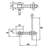Gond de portail réglable avec bague acier réf 880