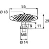 Bouton de meuble réf 2060900RO