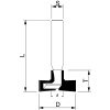 Fraise queue Ø 8 mm pour profil trapèze BOH001 pour défonceuse