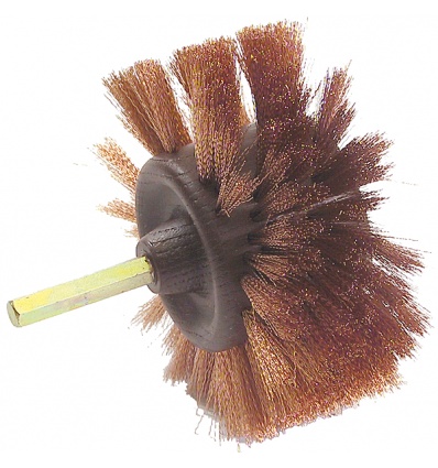 Brosse rotative radiale bronze véritable largeur 25 mm