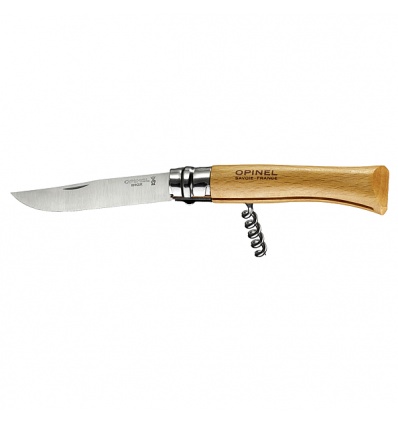 Couteau Opinel avec virole lame inox manche bois