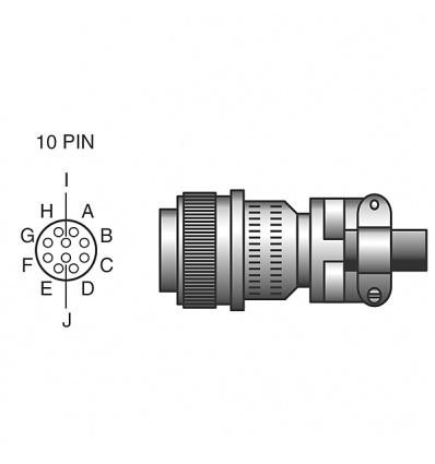 Connectique électrique Kemppi fiche ronde 14 pôles BX0484