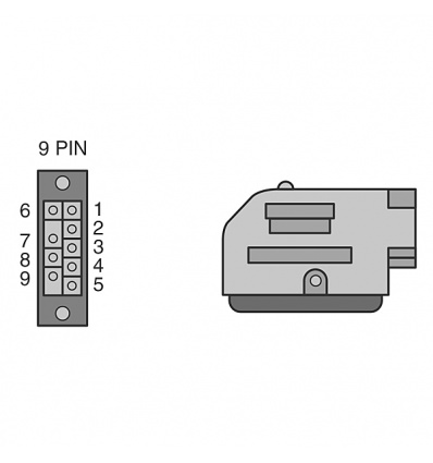 Connectique électrique FroniusCastolin fiche rectangulaire 9 pôles BX0478