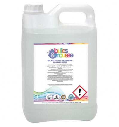 Savon gel nettoyant bactéricide pour les mains 5L