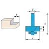 4008 Fraise à feuillurer avec guide à roulement
