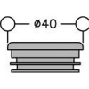 Embout pour tube bâton de maréchal réf 2546