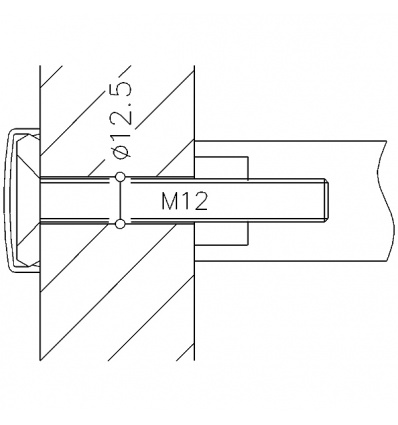 Kit de fixation pour bâton de maréchal réf NTMS 12A