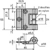 Gond pour huisserie alu ou bois réf 3206