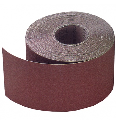 Rouleau de 50 m de papier corindon rouge largeur 120 mm