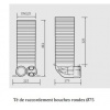 Kit adaptateur coudé double 2x ø75 + joints - AXELAIR