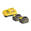 Pack de 2 batteries XR Flexvolt 18 V 54 V 6 Ah 2 Ah Liion Dewalt chargeur rapide DCB118T2