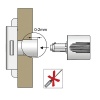 Bouton de meuble à cylindre réf 184222000