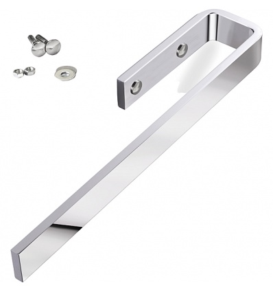 Porte serviettes PELI acier inox fini chromé brillant long 340 x larg 65 x haut 30 mm