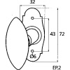 Bouton de fenêtre modèle Castel