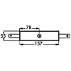 Serrure de rideau metallique horizontal à cylindre rond Ø 25 mm