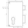 Coffre monopoint Heracles en applique pour cylindre européen vertical tirage droite doré