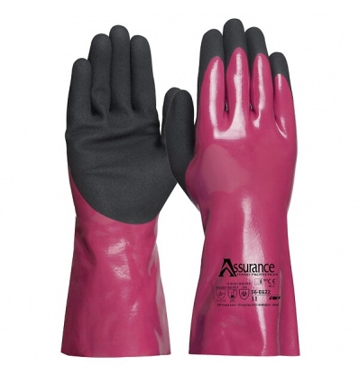 Gant enduit en nitrile avec une double enduction nitrile microsurface Type B niveaux AKL 56E622 Taille 11