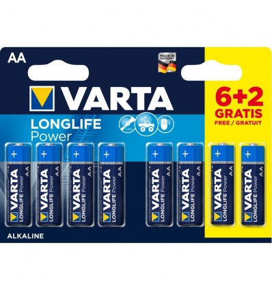 Pack piles Varta LONGLIFE AAL06 6 2 gratuites