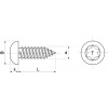 Vis à tôle Acton tête cylindrique bombée 6 lobes inox A2 DIN 7981