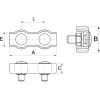 Serre câble plat double Acton A4