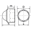 Cache écrous hexagonaux Acton polyéthylène noir RAL 9005