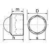 Cache écrous hexagonaux Acton polyéthylène blanc RAL 9010