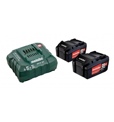 Set de base 2 batteries Metabo 18 V 4 Ah chargeur ASC 55 685050000