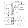 Colonne de douche EUPHORIA SYSTEM 260 GROHE avec mitigeur thermostatique 27615002