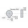 Cylindre européen Heracles 5G bouton PM2 à panneton réduit B30 x 30 mm C100B10PM2MV