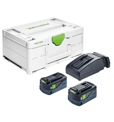 Set énergie Festool SYS3 ENG 18V 2x52TCL6 2 batteries 52 Ah chargeur coffret SYSTAINER 3