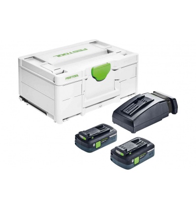 Set énergie Festool SYS3 ENG 18V 2x40TCL6 2 batteries 4 Ah chargeur 18 V coffret SYSTAINER 3