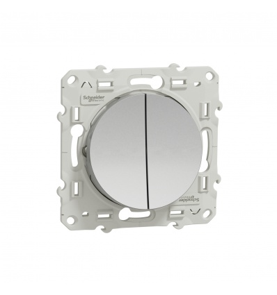 Double vaetvient ODACE Schneider Electric aluminium S530214