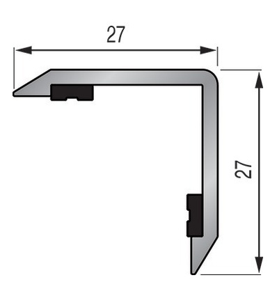 CORNIERE ANGLE 3ML 25X25MM ALU