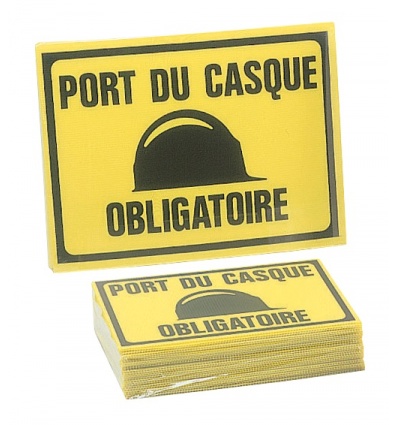 Panneau de chantier Novap Port du casque obligatoire