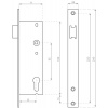 Coffre monopoint à larder profil étroit 78036 SG entraxe 92 mm MXF1783602