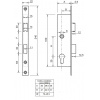 Coffre monopoint à larder profil étroit 728 SG entraxe 70 mm MXF1072800