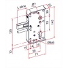 SERRURE GA PENE LEVANT 40MM