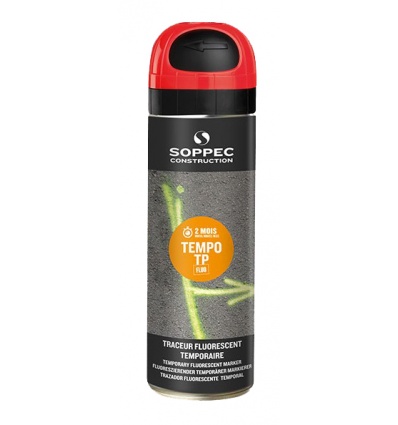 Bombe traçage temporaire Soppec Tempo TP 500 ml rouge