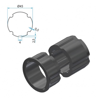 Adaptateurs pour moteurs Ø 35 mm Cherubini