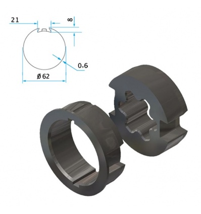 Adaptateurs pour moteurs Ø 45 mm Cherubini