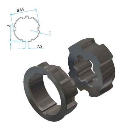 Adaptateurs pour moteurs Ø 45 mm Cherubini