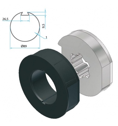 Adaptateurs pour moteurs Ø 45 mm Cherubini