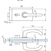 Serrure de milieu cylindre béquille à déport LAGUNE 15 chromé mat 4360 10 mm 4360314