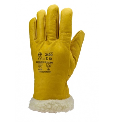 Gants thermiques fourrés cuir Eurotechnique Islande