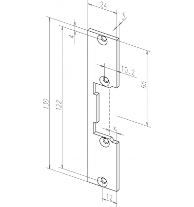 Têtière plate 130 mm KL EFF