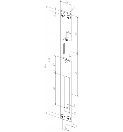 Têtière plate 250 mm HZ EFF